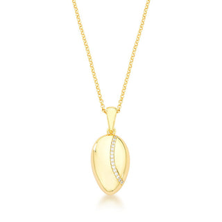 Colar oval Meg cravejado zircônias ouro