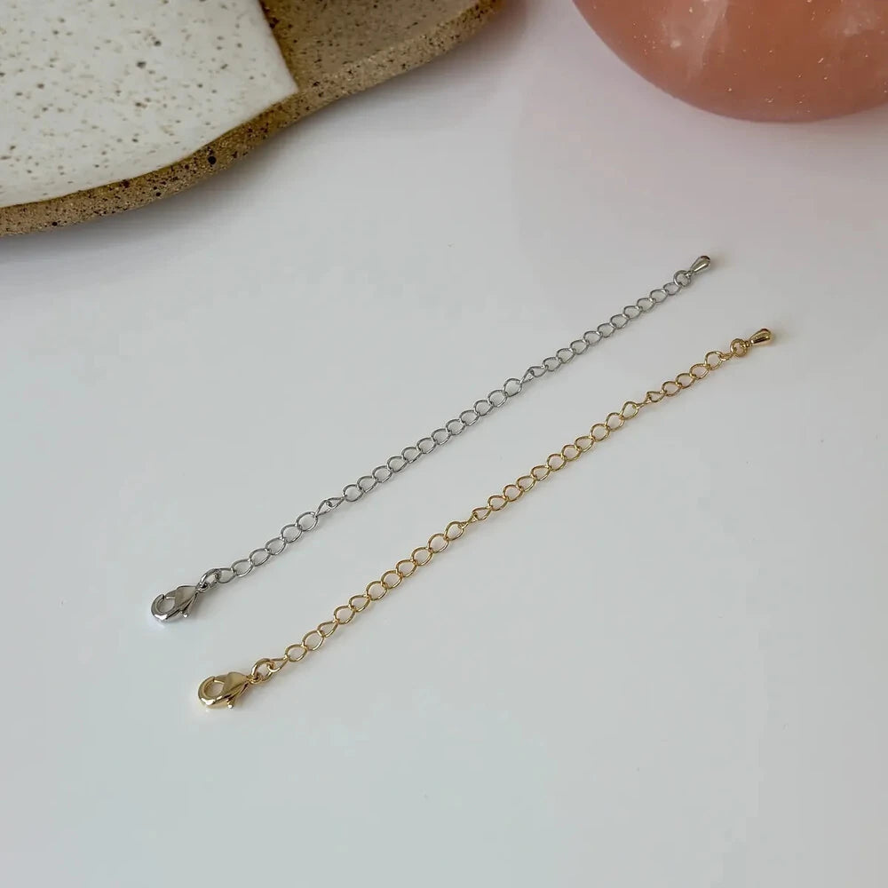 Extensor elos para colar ou pulseira ródio branco (10cm) - foto 2