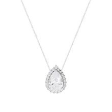 Colar gota Betina zircônias brancas prata 925
