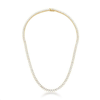 Colar classic riviera zircônias brancas ouro (40cm)