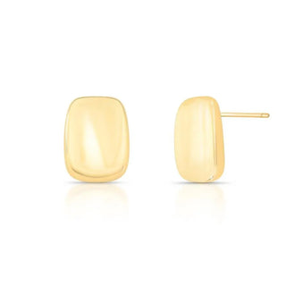 Brinco Bossa retangular liso ouro