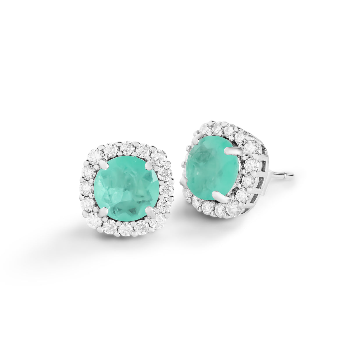 Brinco Lella Moissanite esmeralda colombiana fusion prata 925