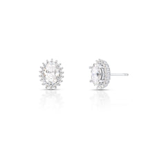 Brinco Sirius oval Moissanite prata 925