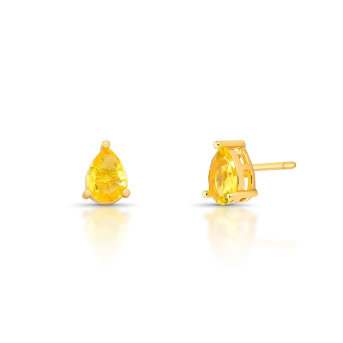 Brinco gota Maui zircônia fancy yellow ouro