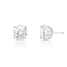 Brinco redondo ponto luz Moissanite 12mm prata 925