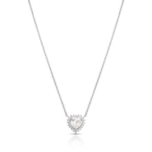 Colar Adore coração Moissanite prata 925