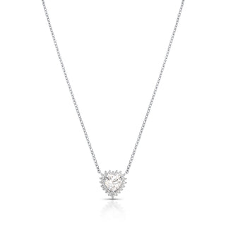 Colar Adore coração Moissanite prata 925