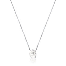 Colar Cora oval Moissanite 3.0ct prata 925