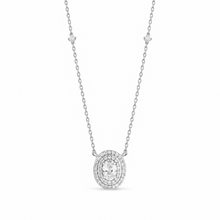 Colar Grazi oval zircônia branca ródio branco