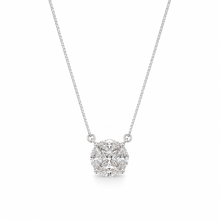 Colar Illusion zircônias brancas ródio branco