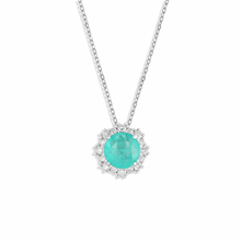 Colar Rosie Moissanite esmeralda colombiana fusion prata 925