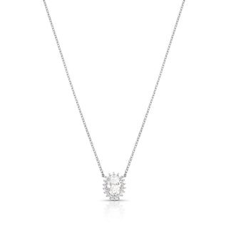 Colar Sirius oval Moissanite prata 925