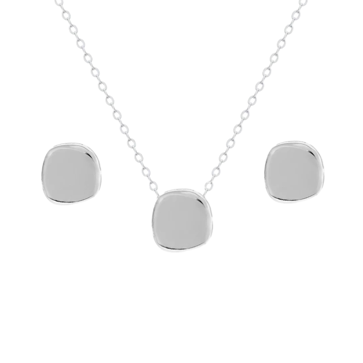 Conjunto Jersey P liso ródio branco