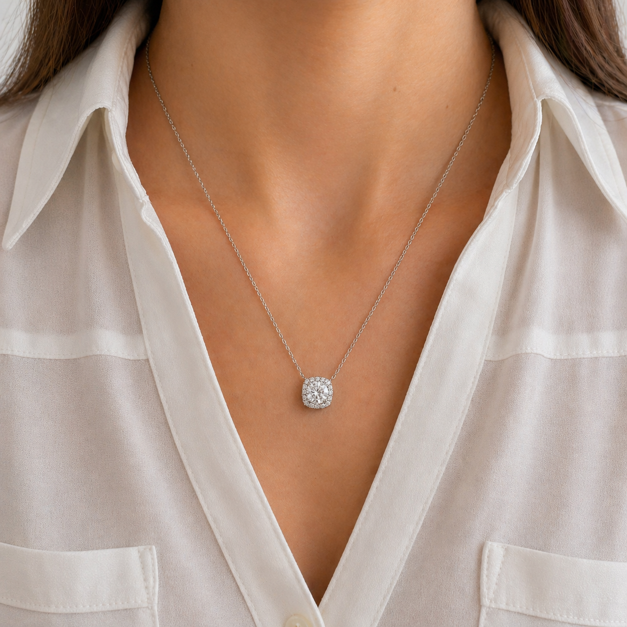 Conjunto Lella zircônia branca prata 925