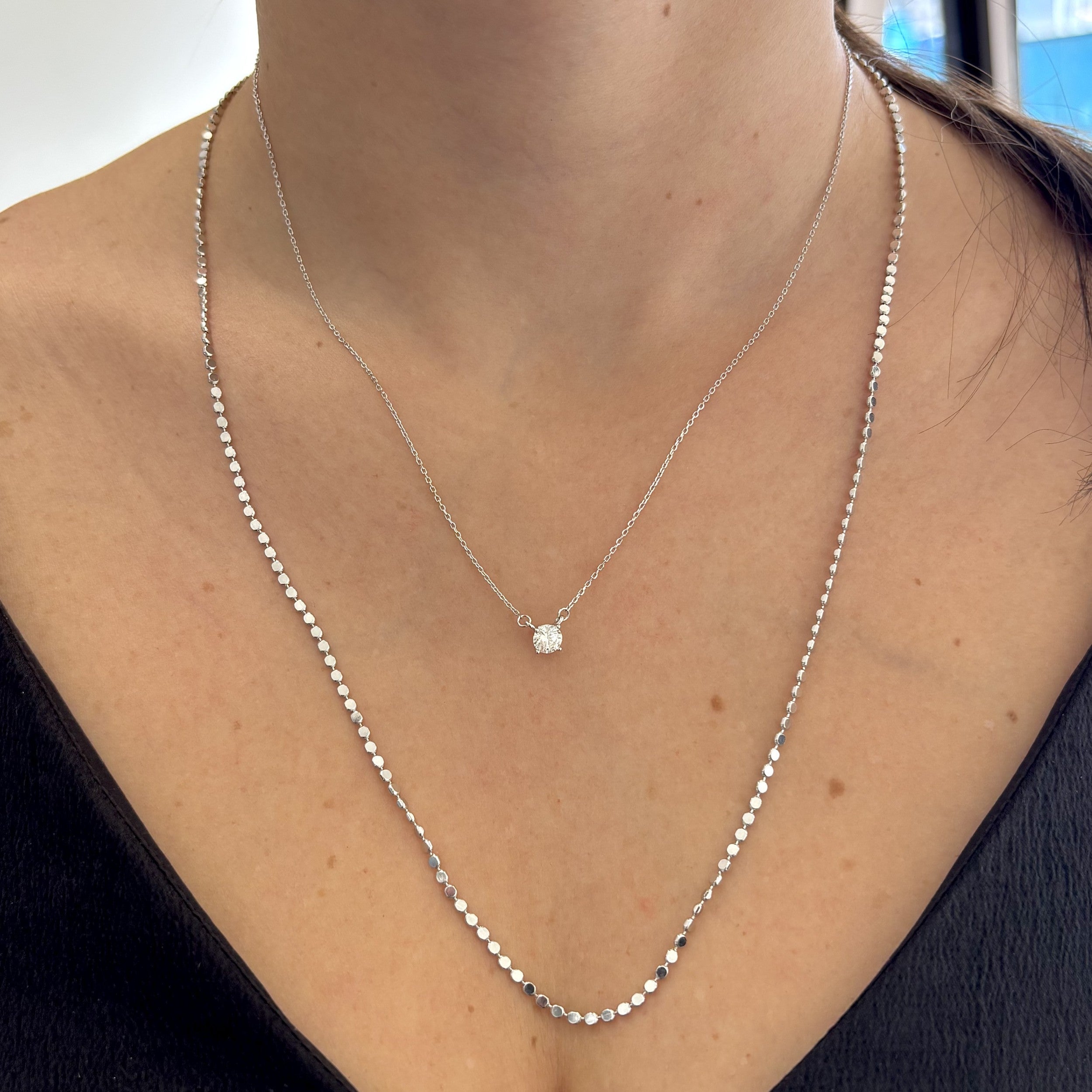 Conjunto solitário ponto de luz Moissanite 5mm prata 925