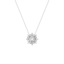 Colar flor Rosalie zircônia branca ródio branco