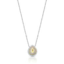 Colar gota Ariel zircônias fancy yellow ródio branco