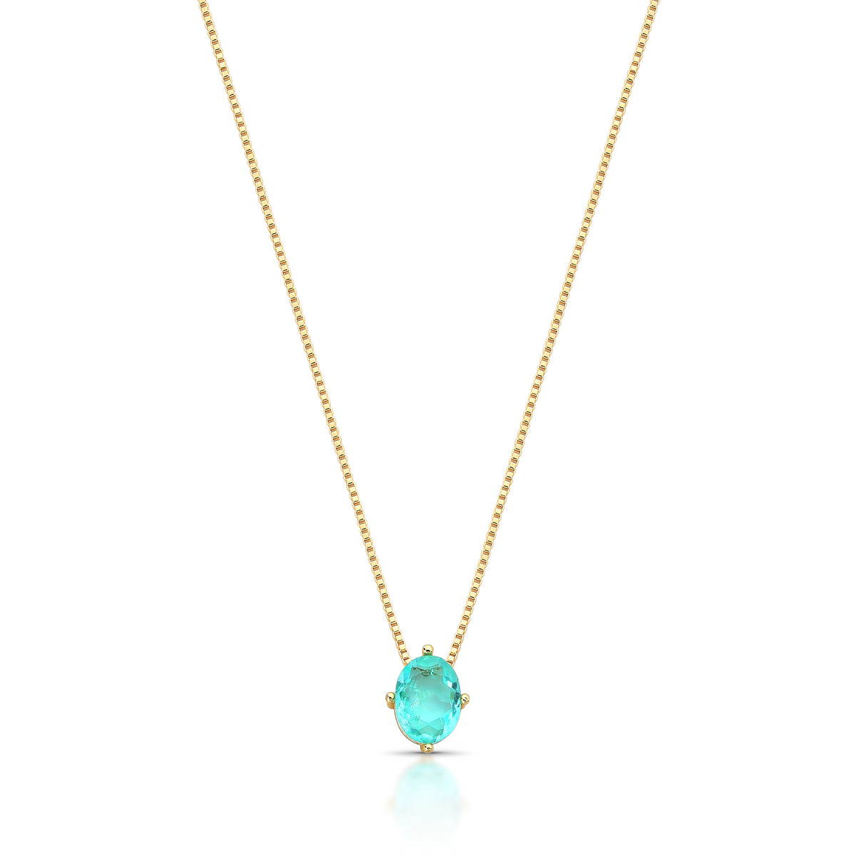 Colar oval Candy esmeralda colombiana fusion ouro