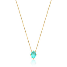 Colar oval Candy esmeralda colombiana fusion ouro