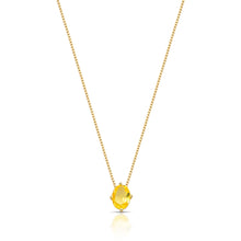 Colar oval Candy zircônia fancy yellow ouro