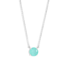 Colar ponto de luz esmeralda colombiana fusion prata 925 (10mm)