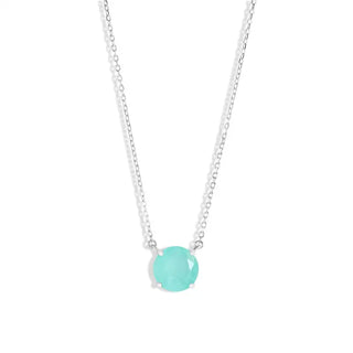 Colar ponto de luz esmeralda colombiana fusion prata 925 (10mm)