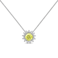 Colar redondo Blossom zircônia fancy yellow ródio branco