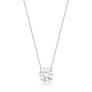 Colar redondo ponto luz Moissanite 12mm prata 925