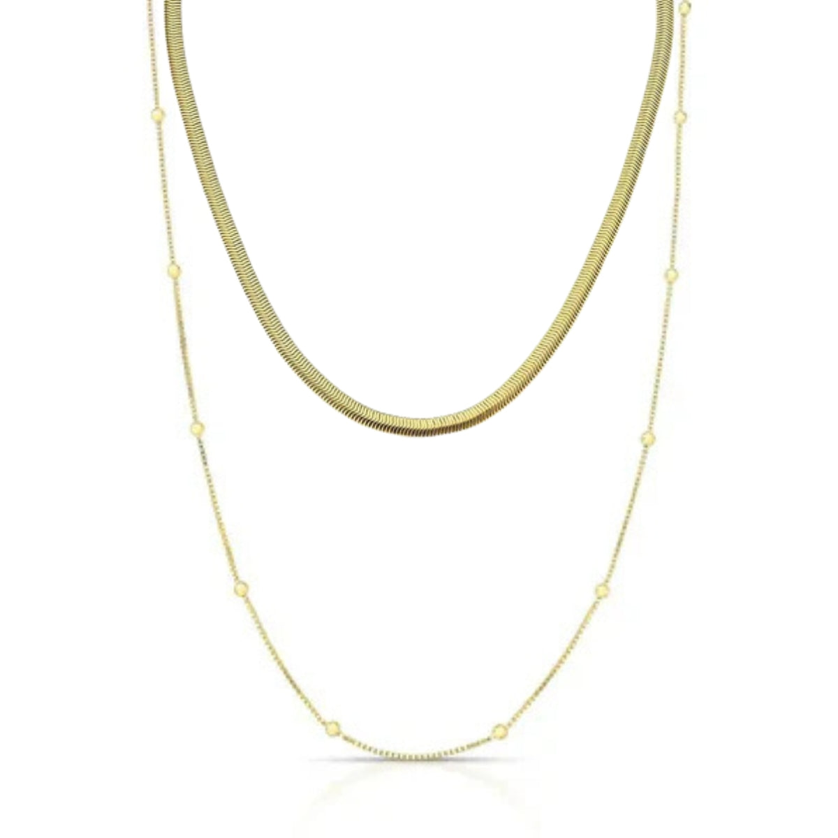 Conjunto Colar Vicky + Colar malha ouro