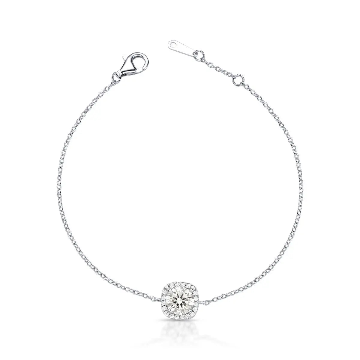 Pulseira Toscana cravejado moissanite 1.0ct prata 925