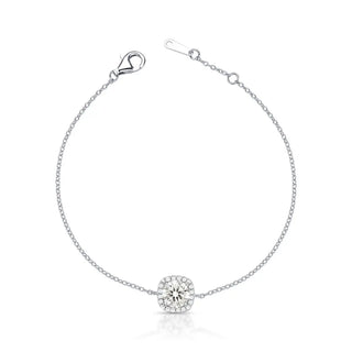 Pulseira Toscana cravejado Moissanite 1.0ct prata 925