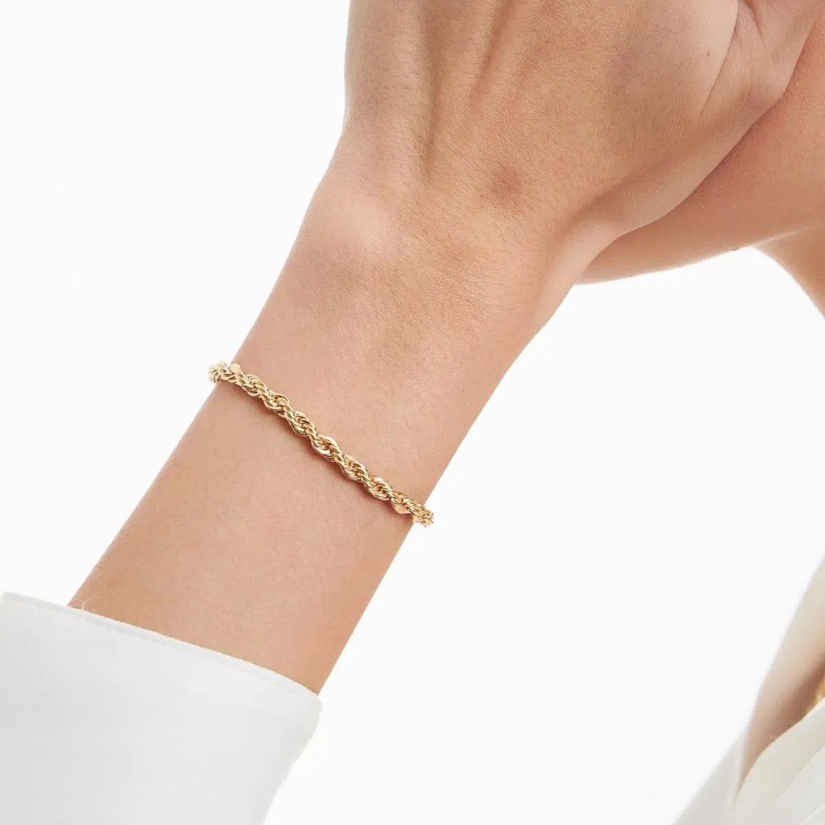 Pulseira cordão baiano ouro (4mm)