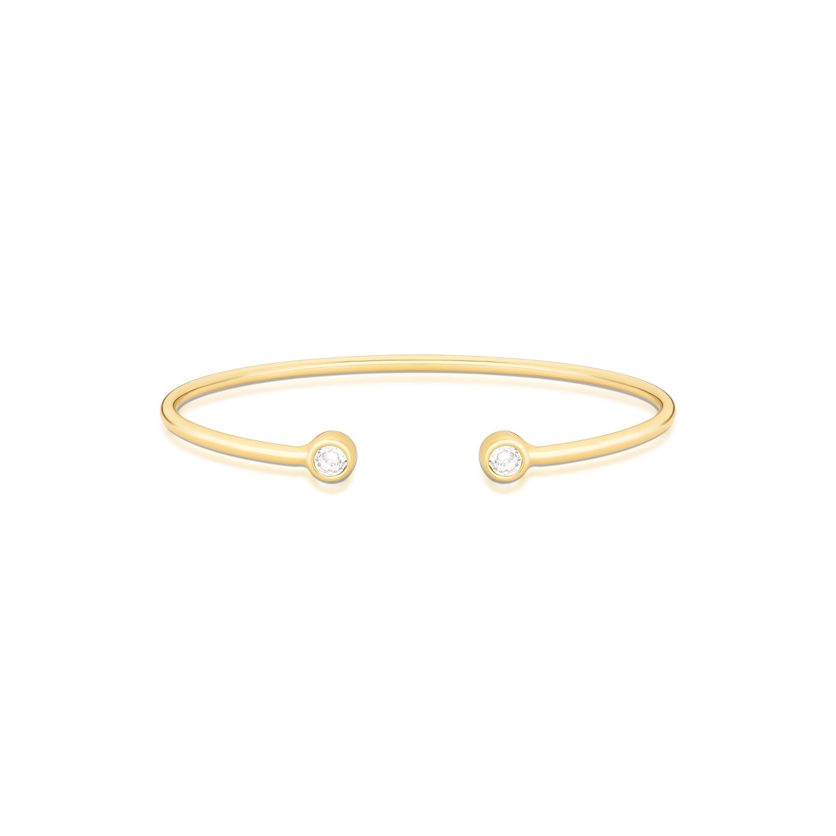 Pulseira bracelete Lexi zircônias brancas ouro